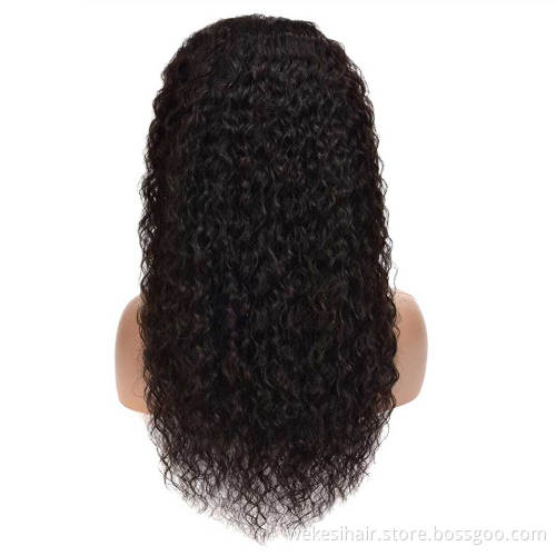 Full Cuticle Curly Headband Wigs Human Hair GlueLess None Lace 10A Virgin Peruvian Head Band Human Hair Wigs